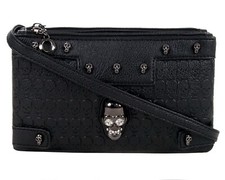 Borsa donna GOTHX SKULL CRYSTAL HEAD pochette sera rock gotica gotica