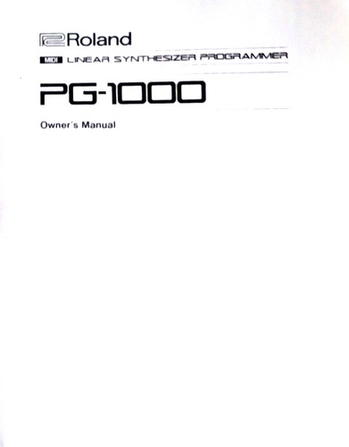 Roland 1000 synth - pg-1000,