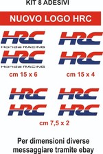 adesivi Honda HRC nuovo logo  prespaziati  8 pz  pvc auto moto caschi