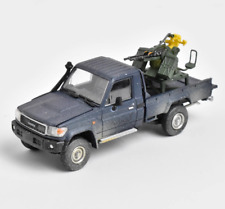 Modellino pickup cabina singola HF 1:64 blu militare LC79 J70 auto metallo pressofuso