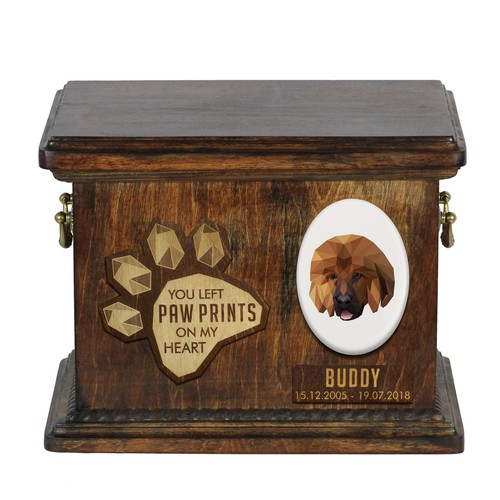 Mastino tibetano urna legno - tibetano,