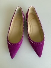 Christian Louboutin décolleté tacco borchie scamosciate rosa EU 35 dal...