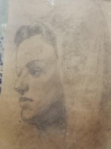 Disegno antico volto - antico,