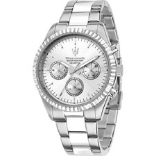 Orologio Maserati Competizione Multifunzione uomo R8853100041 Acciaio 43mm Watch