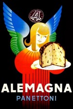 Poster Manifesto Locandina Pubblicità Panettoni Alemagna Stampa Vintage 50x70 Cm