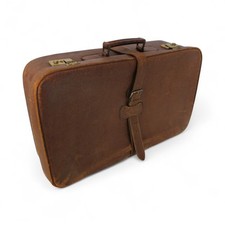 Valigia di cartone vintage anni 50 retro con fibbia e chiusure in metallo epoca