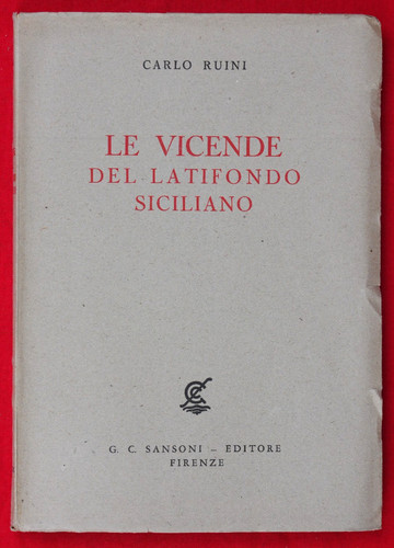 Libro vicende del - del, latifondo
