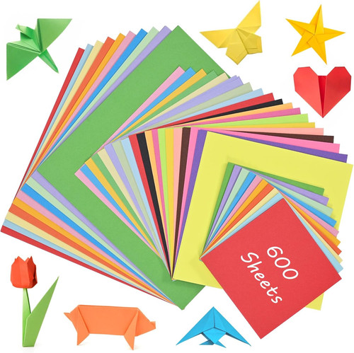 600 fogli carta origami - fogli,