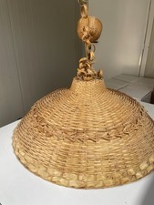 lampadario in vimini