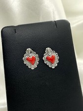 925 Silver Enamel Sacred Heart