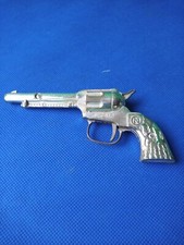PISTOLA GIOCATTOLO GIOCO VINTAGE BIMBI IN METALLO MARCA "BRAVE"