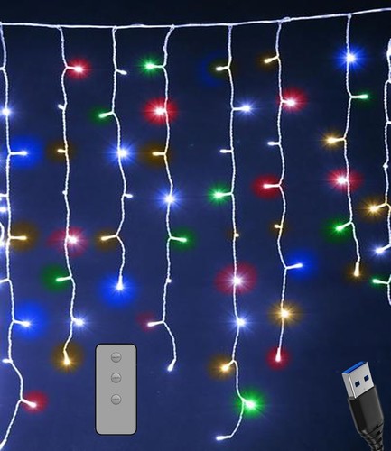 Cascata 200 led rgb - cascata,