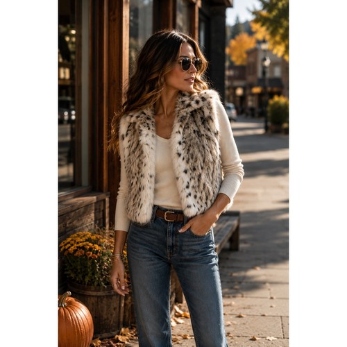 Gilet pelliccia sintetica