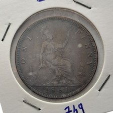 1861 * 1 Penny Gran Bretagna