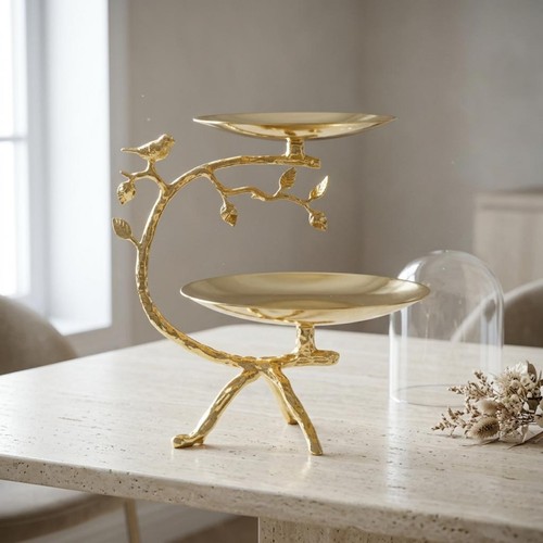Fruttiera metallizzata due - metallizzata,