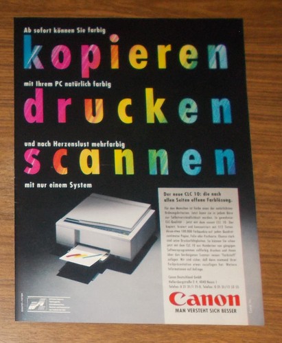 Rara pubblicità canon clc - pubblicità,