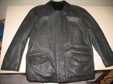 GIACCONE / GIUBBOTTO IN PELLE GRIGIO SCURO USATO POCO 