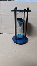 Clessidra segnatempo in legno vetro metallo altezza 20 cm arredamento collezione