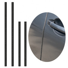 Paracolpi Portiera Auto 4pz Adesivi Universali Proteggi Bordi Carbon Look
