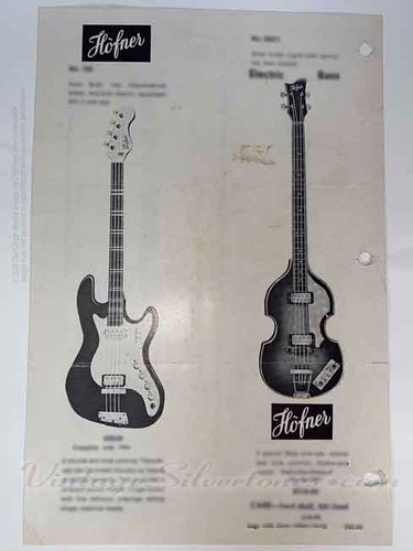 Catalogo bassi hofner basso - catalogo, (basso