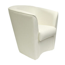 Poltrona in ecopelle bianco da