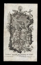 santino incisione 1700 LA FUGA IN EGITTO  sondermayr