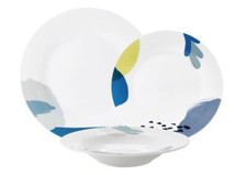 Servizio di Piatti da Tavola in Ceramica Trend Ibiza 18 Pezzi