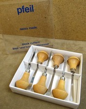 BELLO! FRECCIA SWISS MADE LINOLEUM & BLOCK CUTTER INTAGLIO PALMA SCALPELLO SGORBIA SET