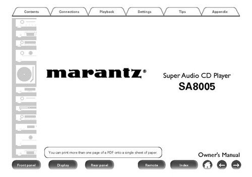 Marantz sa8005 lettore - marantz, cd