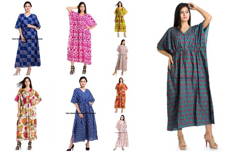 Abito kaftan maxi lungo hippy - abito,