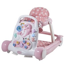 Aziamor Girello Flipper Multiattività 3 in 1 Con Giochi Luci e Suoni colore Rosa