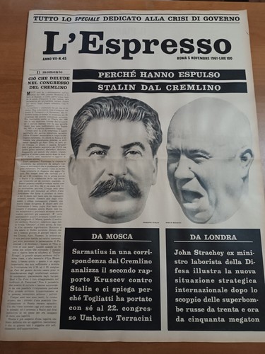 Espresso 1961 morte - l'espresso, 45/1961