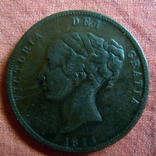1874 Auckland Nuova Zelanda United Service Hotel One Penny Token 
