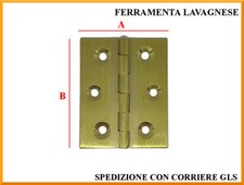 Cerniera in ottone lucido per mobili diverse misure