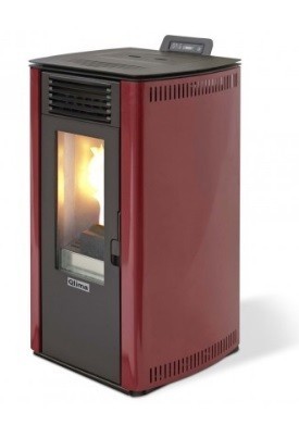 Stufa pellet 1kw rossa - stufa,