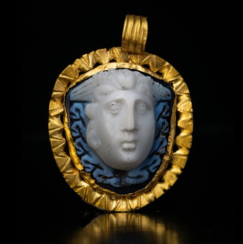 Antico cammeo romano medusa - antico,