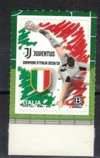 JUVENTUS SCUDETTO CAMPIONATO DI CALCIO 2018  -2019. FRANCOBOLLO  NUOVO ANNO 2019