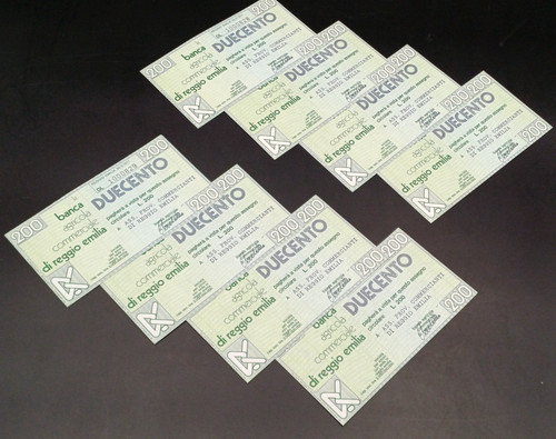 Mini assegno lire 200 - lire,