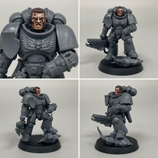 1 DIPINTO TESTA MARINA SPAZIALE WARHAMMER 40K PRIMARIS CAPITANO TENENTE SERGENTE