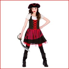 Costume Carnevale Bambina Da Pirata Vestito Di Travestimento Per Halloween Bimba