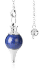 P02 Pendolo Pendolino Sfera in Pietra Naturale Lapislazzuli per Radiestesia 