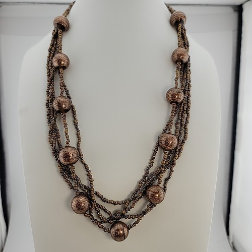 Collana vintage tono terra - collana,