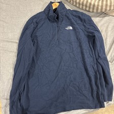 Maglione The North Face uomo Cornice II quarto zip pile blu grande