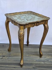 Tavolo vintage italiano fiorentino dorato - Hollywood Regency - anni '50 oro turchese