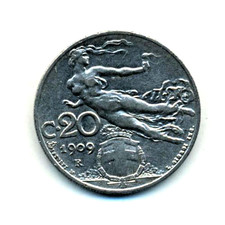 REGNO D'ITALIA moneta da 20
