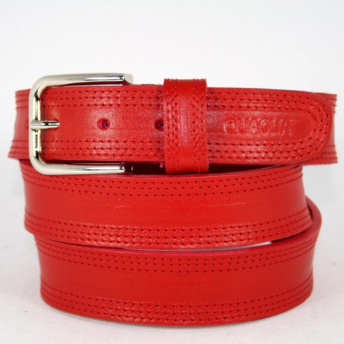 Cintura uomo vera - vera, rossa