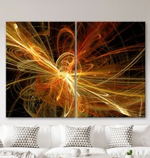 Luce Astratto Foto Tela Nero