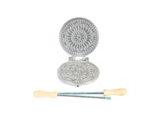 Ferro piastra per pizzelle cialde neole stampo alluminio modello a rosone novità