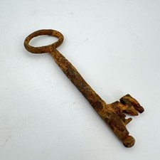 Chiave antica in ferro battuto grande per portone vecchia ferramenta epoca '800