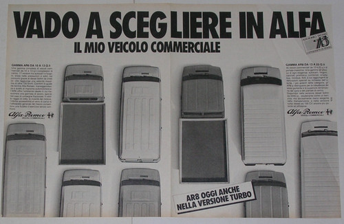 Advert pubblicità 1985 alfa - advert,